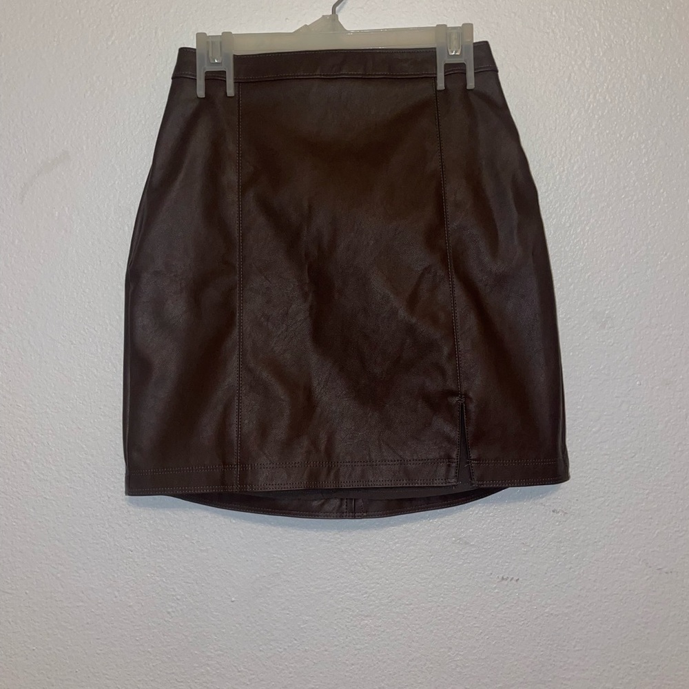 Vegan leather skirt